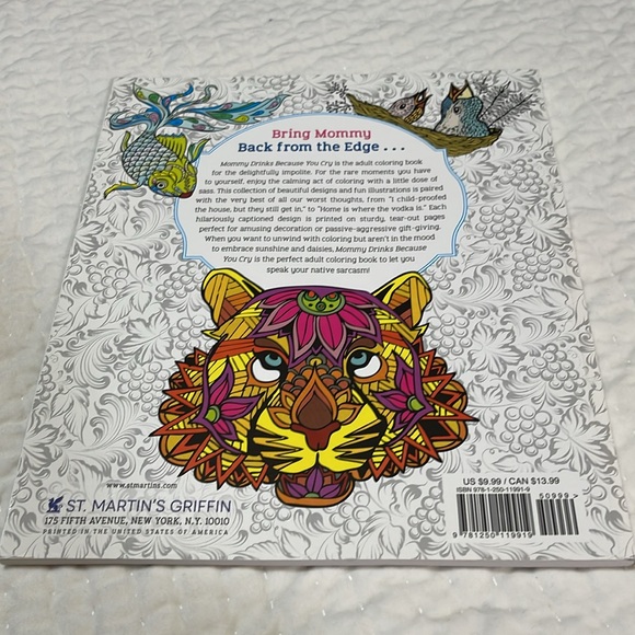 Brand New Mommy Drinks Because You Cry- Adult Coloring Book - Picture 3 of 9